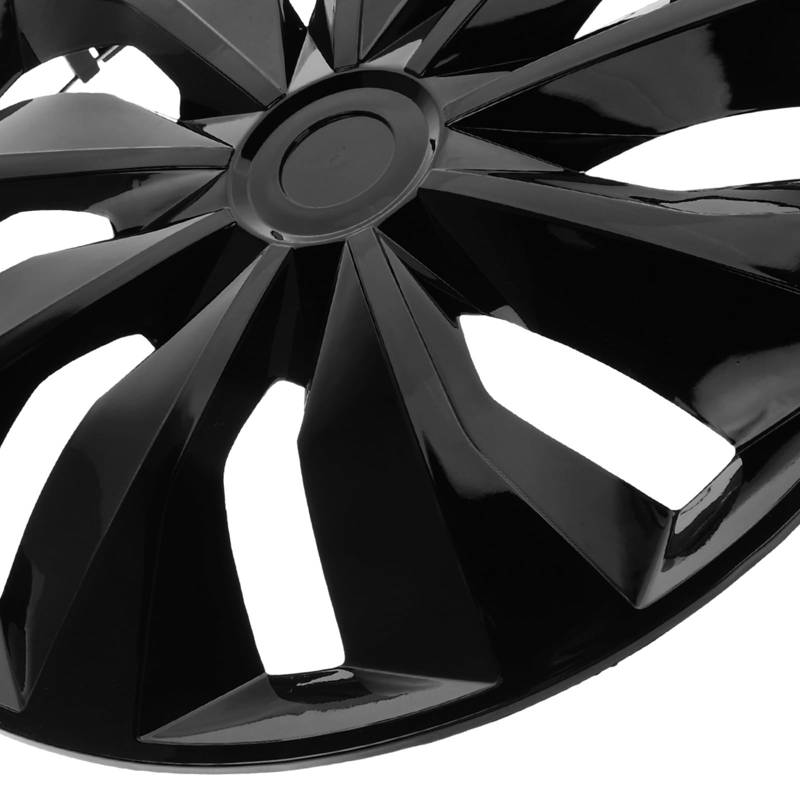 HEMOTON Enjoliveurs Universels de Roue Noir Brillant 15 Pouces en PP pour Voiture, Cache Jante Élégant et Robuste, pour L'extérieur Automobile Style Aléatoire