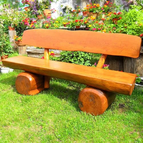 H. Pawlik GmbH Klotzbank aus Massivholz, rustikale Sitzbank (Gartenbank)...