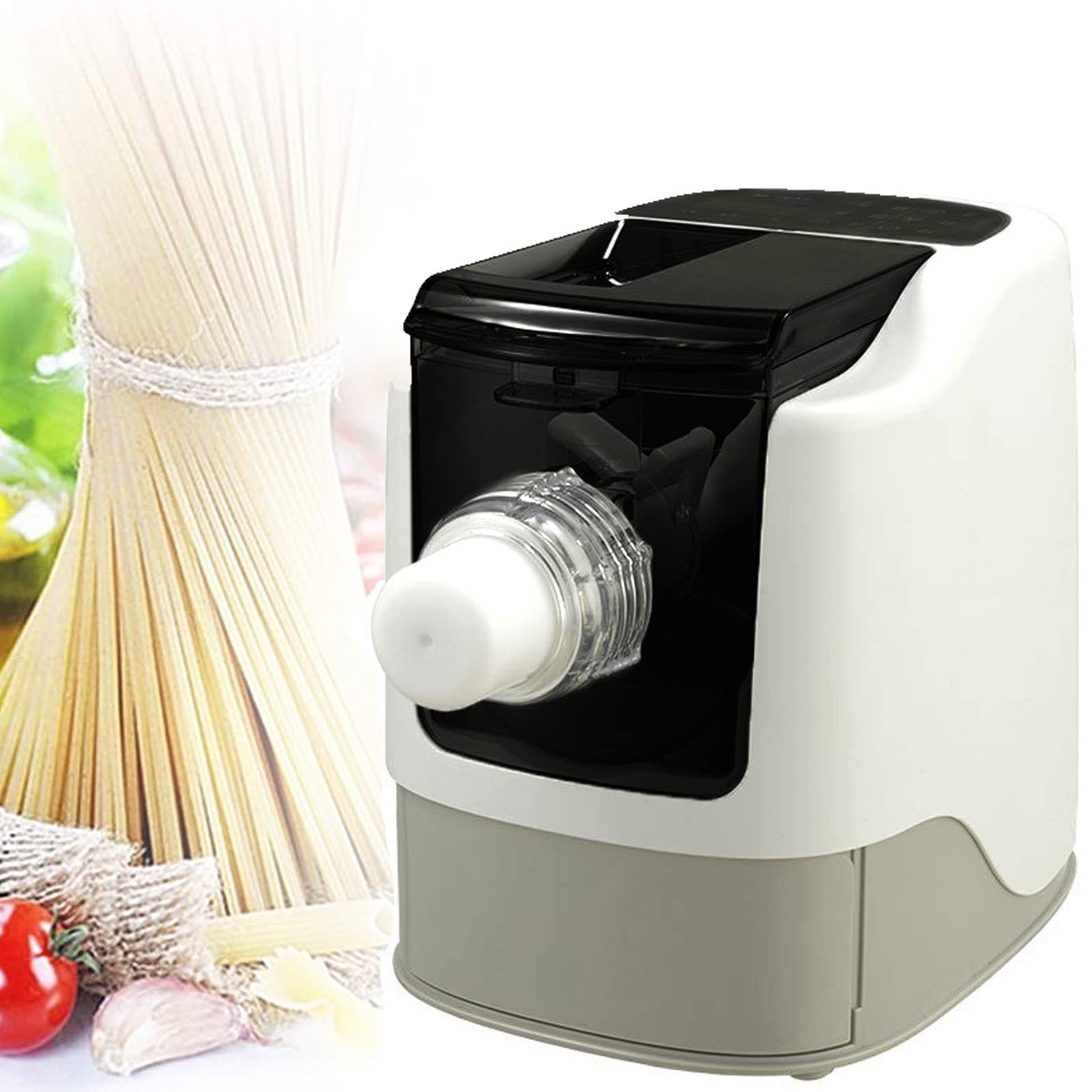 260W Electric Pasta Maker Machine - Fully Automatic Noodle Rolling Machine for Fresh Pasta, Spaghetti, Wontons, Dumpling Skin &amp; More - Easy Homemade Noodles