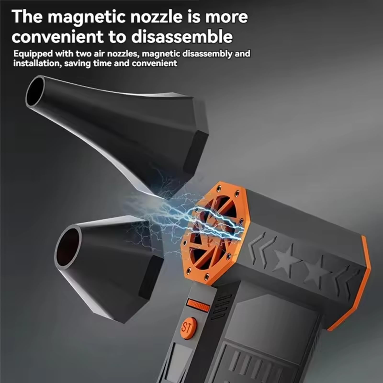 2026 Upgrade 5000W Snow Blower, Frostblazer Tragbare Schnee-/Staubentferner für Autos, Windschutzscheiben Enteiser und Schneeräumer mit effizienter Turbine, Elektrischer Schneefräse für Autos und LKWs