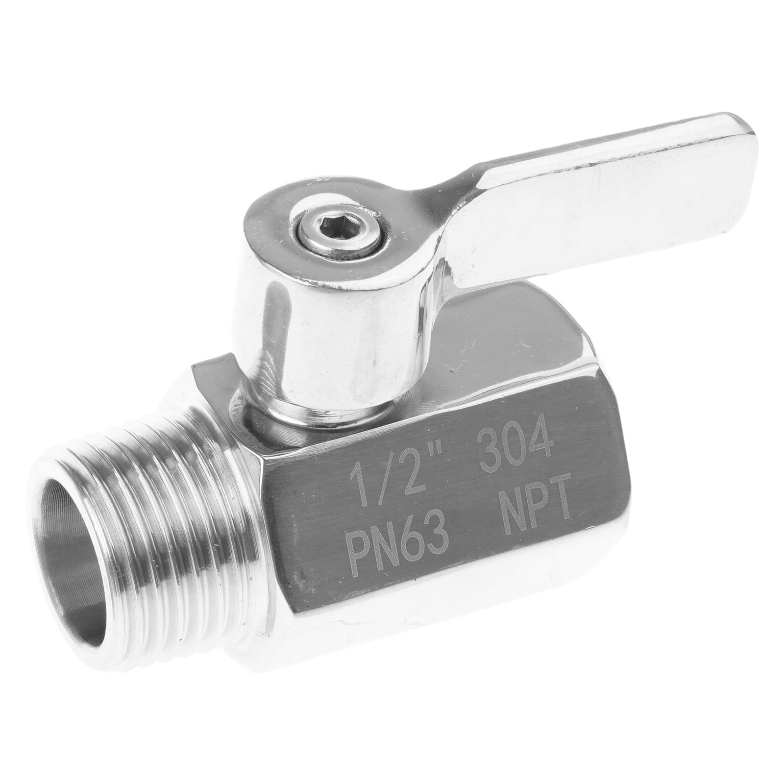 Stainless Steel Small Ball Valves for Handheld Shower Bidet Sprayer Threads Space Saving Water Flows Control Device Water Flows Control Device