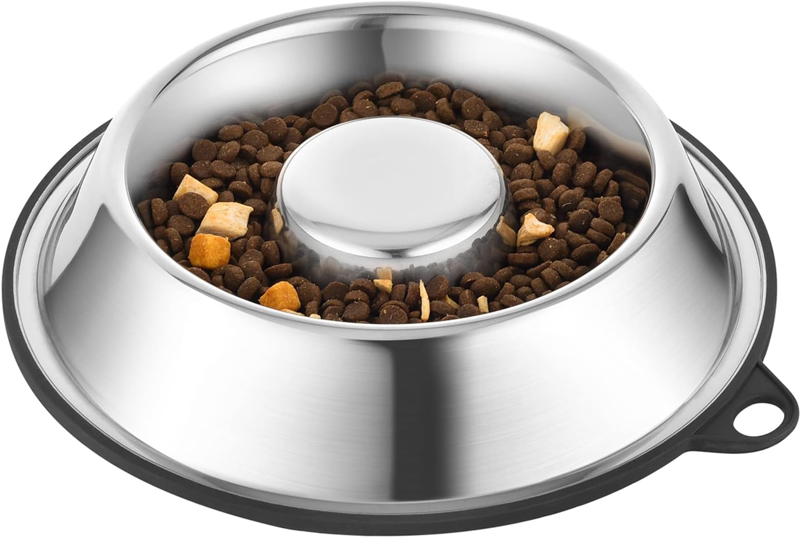 Pet feeding dish Trixie Blue White Grey Silicone Stainless steel 1,4 L main image 1