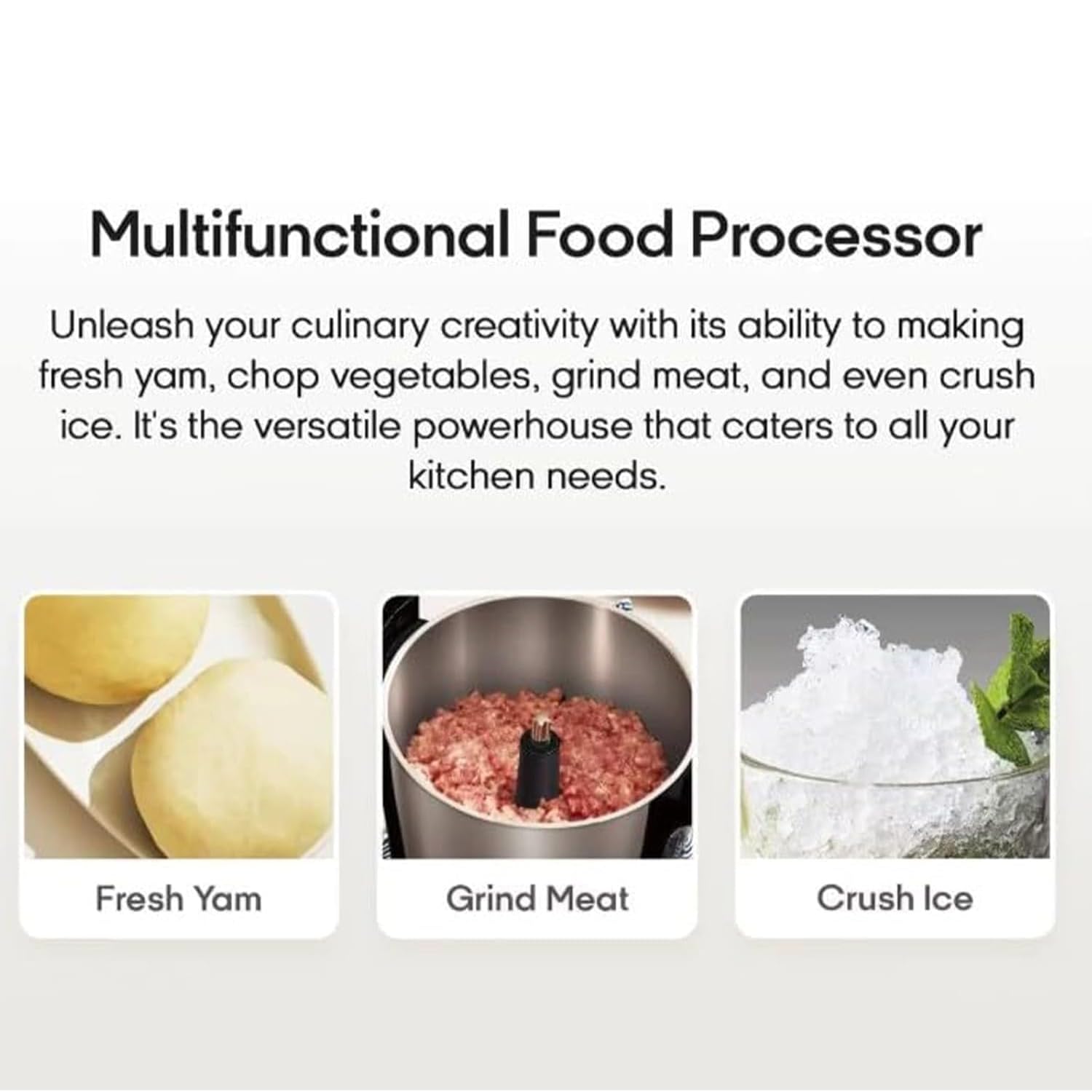 Máquina eléctrica automática para Preparar Alimentos, procesador de Alimentos de 6 litros, máquina para cocinar y machacar, Ideal para Preparar ñame machacado para fufu y Amala