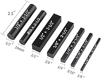 Vista 2 de Juego de 7 barras de configuración de aluminio de precisión para enrutador y sierra de mesa, accesorios de carpintería, barras incluyen marcas