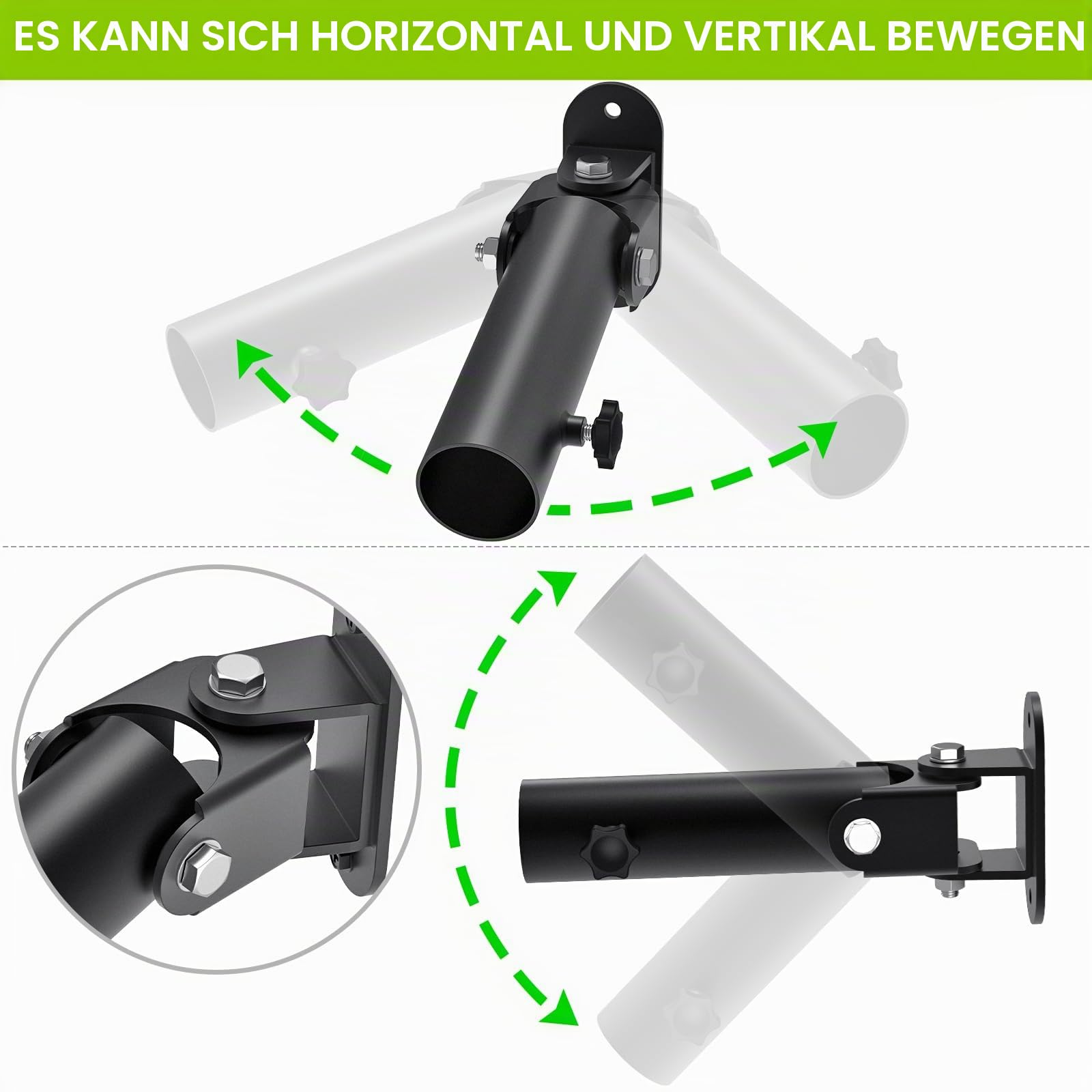 Kipika Gym Organizer-Set – Hantelscheiben-Aufbewahrungsregal (2 Stück), Langhantel-Aufbewahrungsregal mit T-Stange, Landminen-Plattform-Befestigung – langlebige