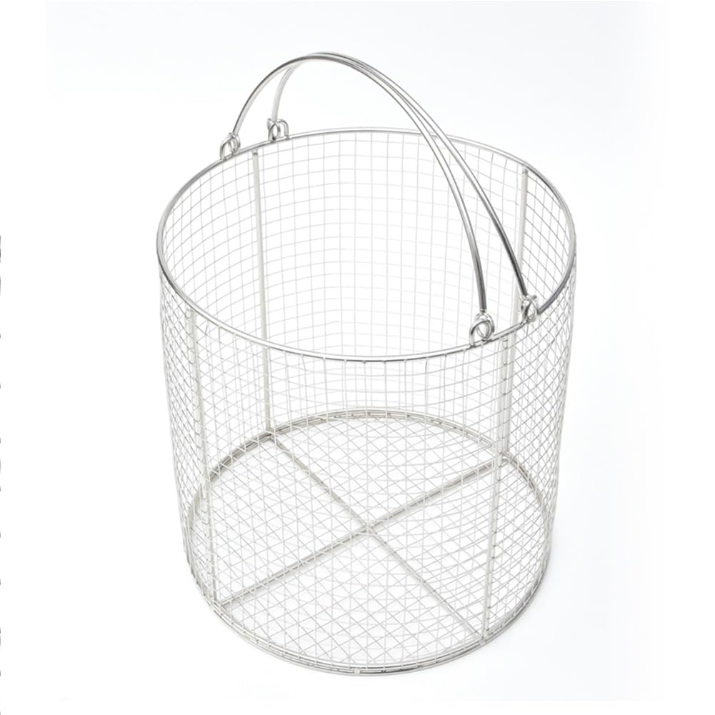 Vassoio per strumenti medici, cestino rotondo per sterilizzazione in acciaio inossidabile, design a rete perforata da 12 mm, per ospedali e laboratori (30 cm x 20 cm, materiale di grado 304)