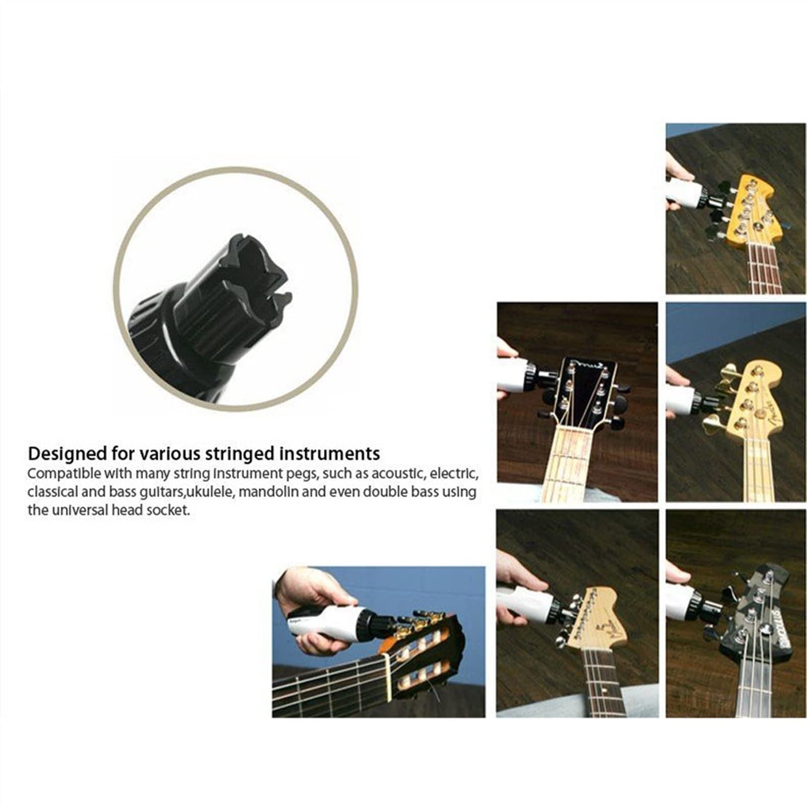 Strumenti per Chitarra Strumenti di Restringimento Multifunzionali Avvolgitore per Corde per Chitarra Motorizzato String Cutter Bridge Pin Puller