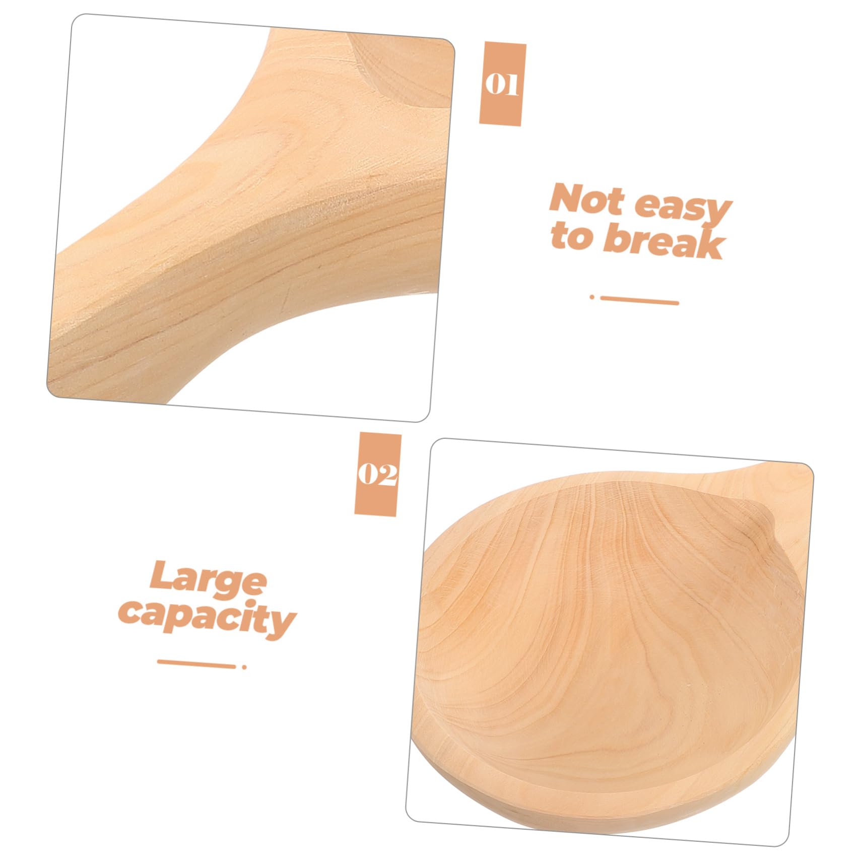 Amosfun 3 Piezas Cuchara De Madera Pala De Agua De Madera Cucharón De Agua De De Cocina Cuchara De Portátil De Para Restaurante Utensilios De Cocina
