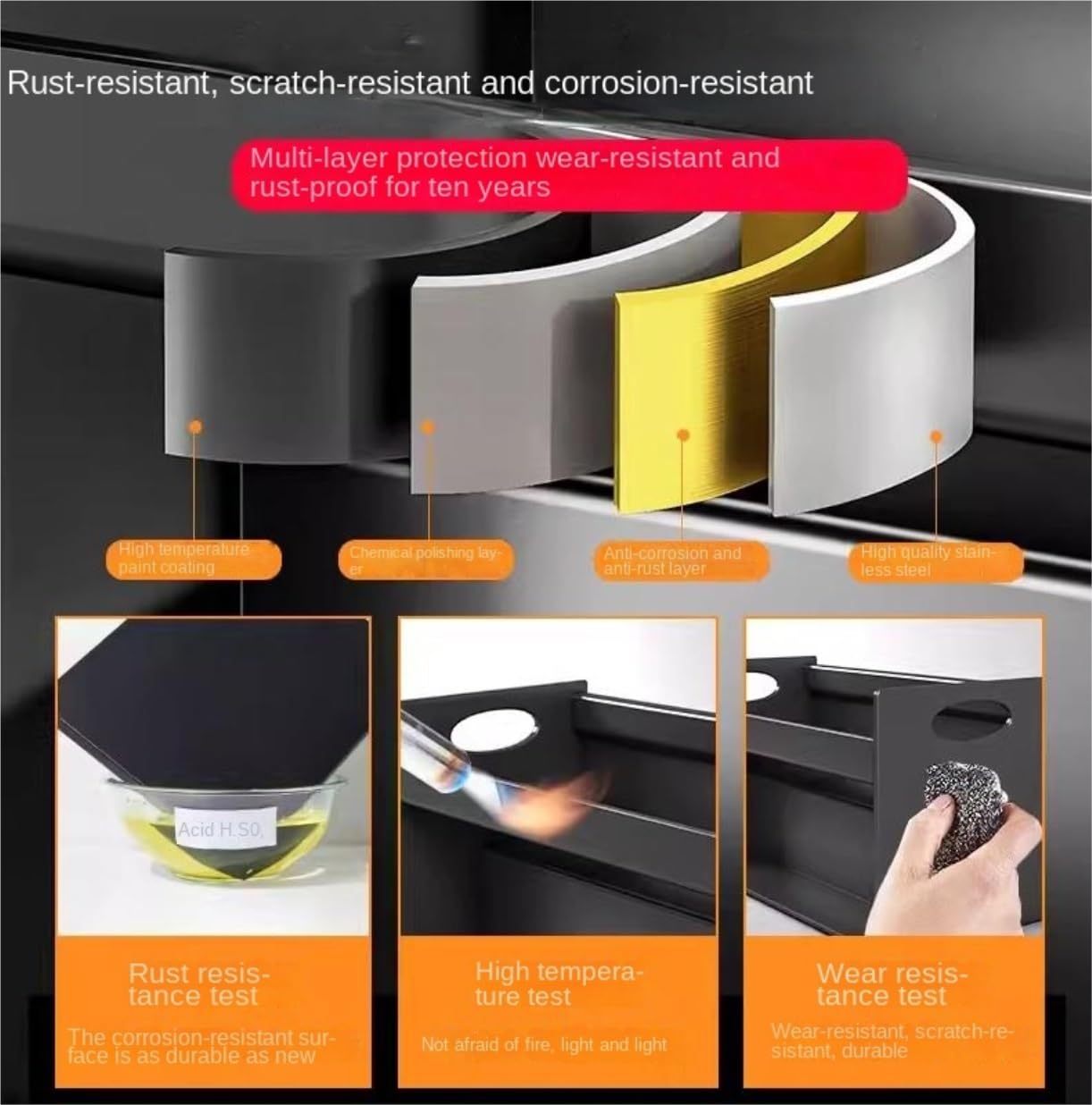 Porta Especias Estante De Especias Montado En La Pared 2 Niveles, Soporte Almacenamiento para Encimera Acero Inoxidable 201 para Cocina Organizador Cocina(43 * 21 * 16cm)
