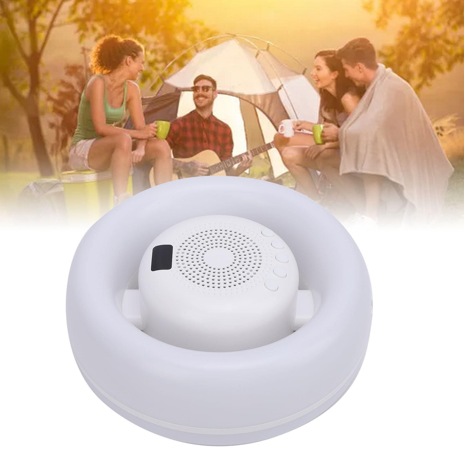 Annadue Altavoz de Piscina Flotante, Altavoz de Piscina Bluetooth de Luces Dinámicas, Altavoz de a Prueba de Agua IP65 con Pantalla de Temperatura para la Ducha de Fiesta de la Piscina
