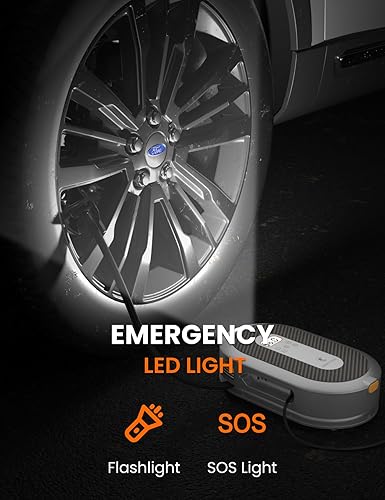 Miniatura 4 de Giraffe Tools Compresor de aire portátil para inflador de neumáticos, bomba de aire de coche de 150 PSI 12V con medidor de presión digital, bomba de