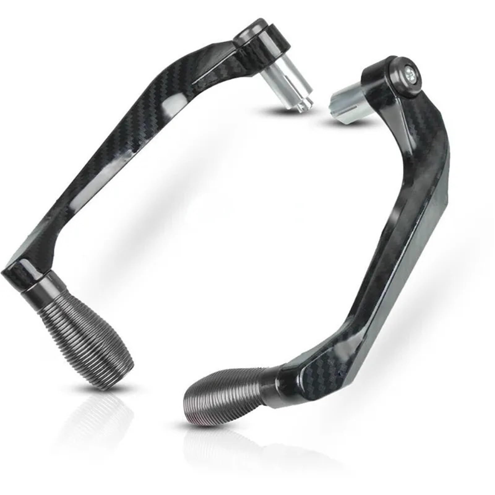 FDYXUMW Motorcycle Handguards Motorcycle CNC Aluminum Alloy Handlebar Brake Clutch Lever Hand Guard Protector Modification Accessories(Titanium)