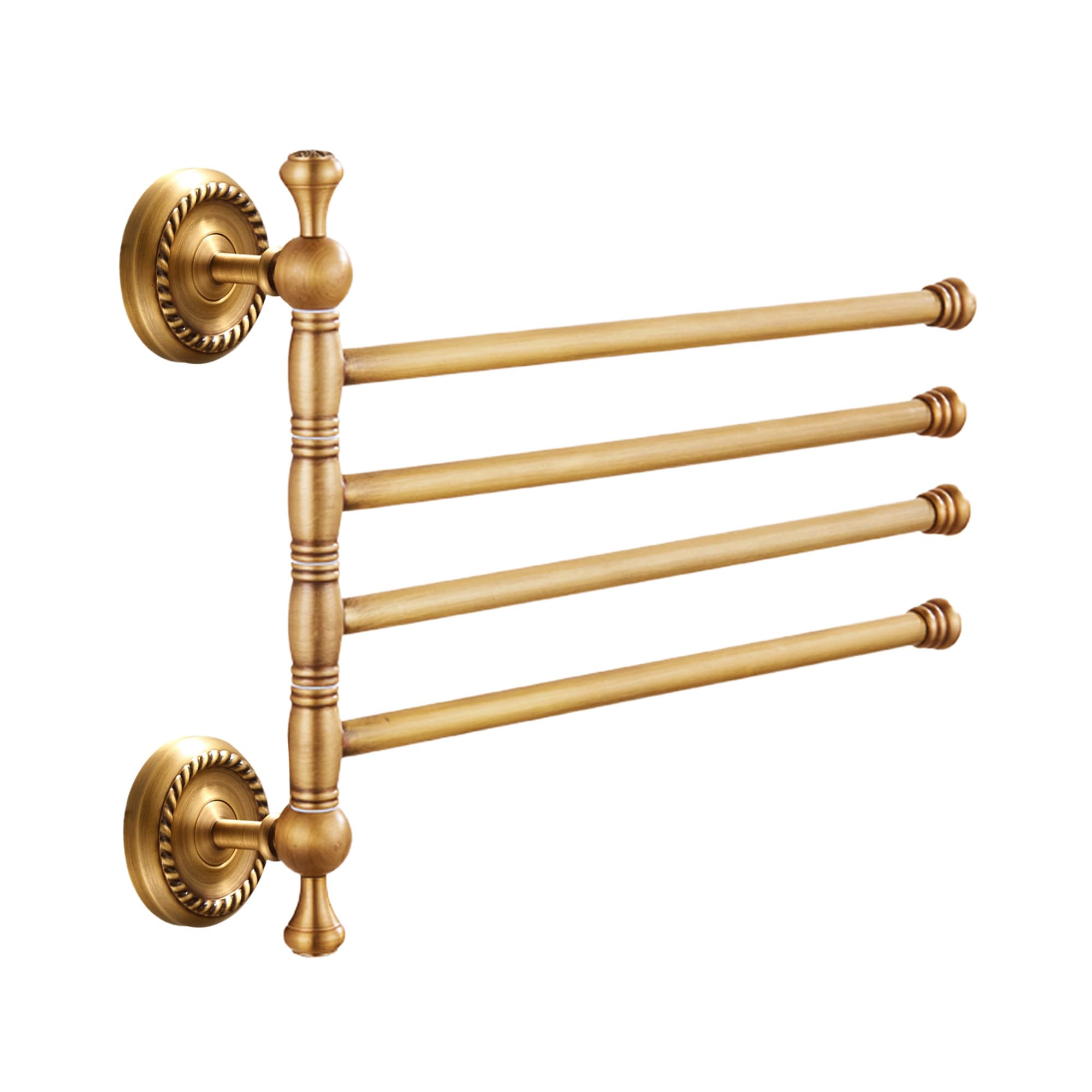 Antique Bronze Folding Towel Holder 4 Bars for Bathroom Hand Towel Rack Wall Mounted