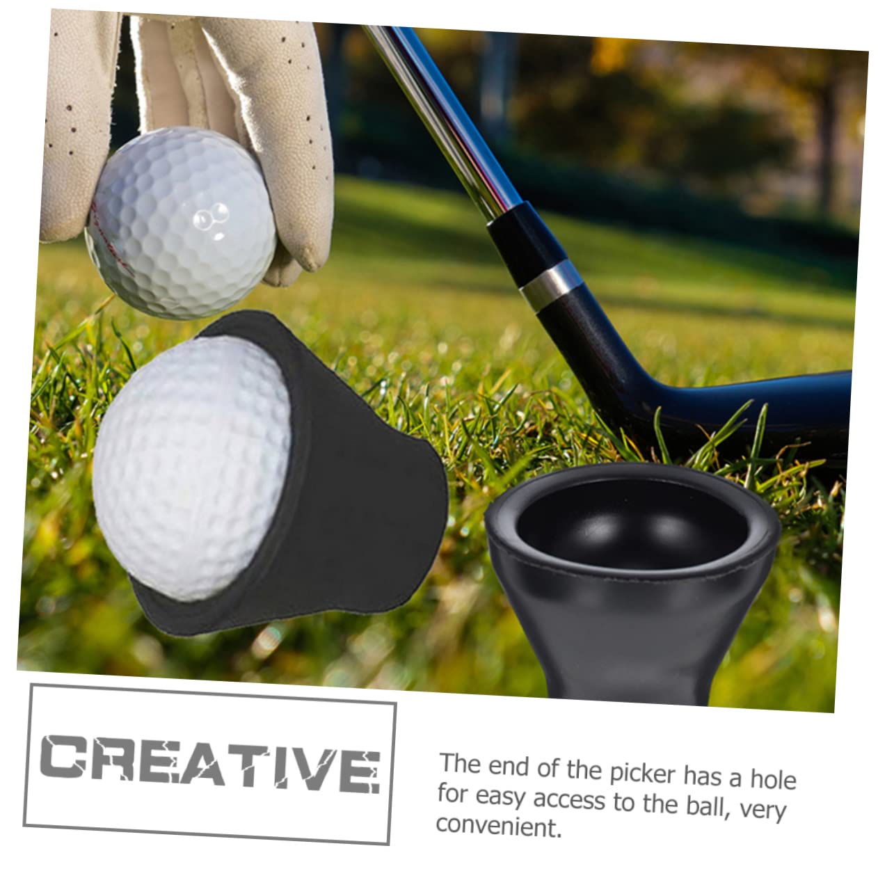 ifundom 3sets Golf Ball Picker Compact Rubber Suckers for Convenient Retrieval Portable Golf Accessories for Effortless Ball Pickup 3pcs*3