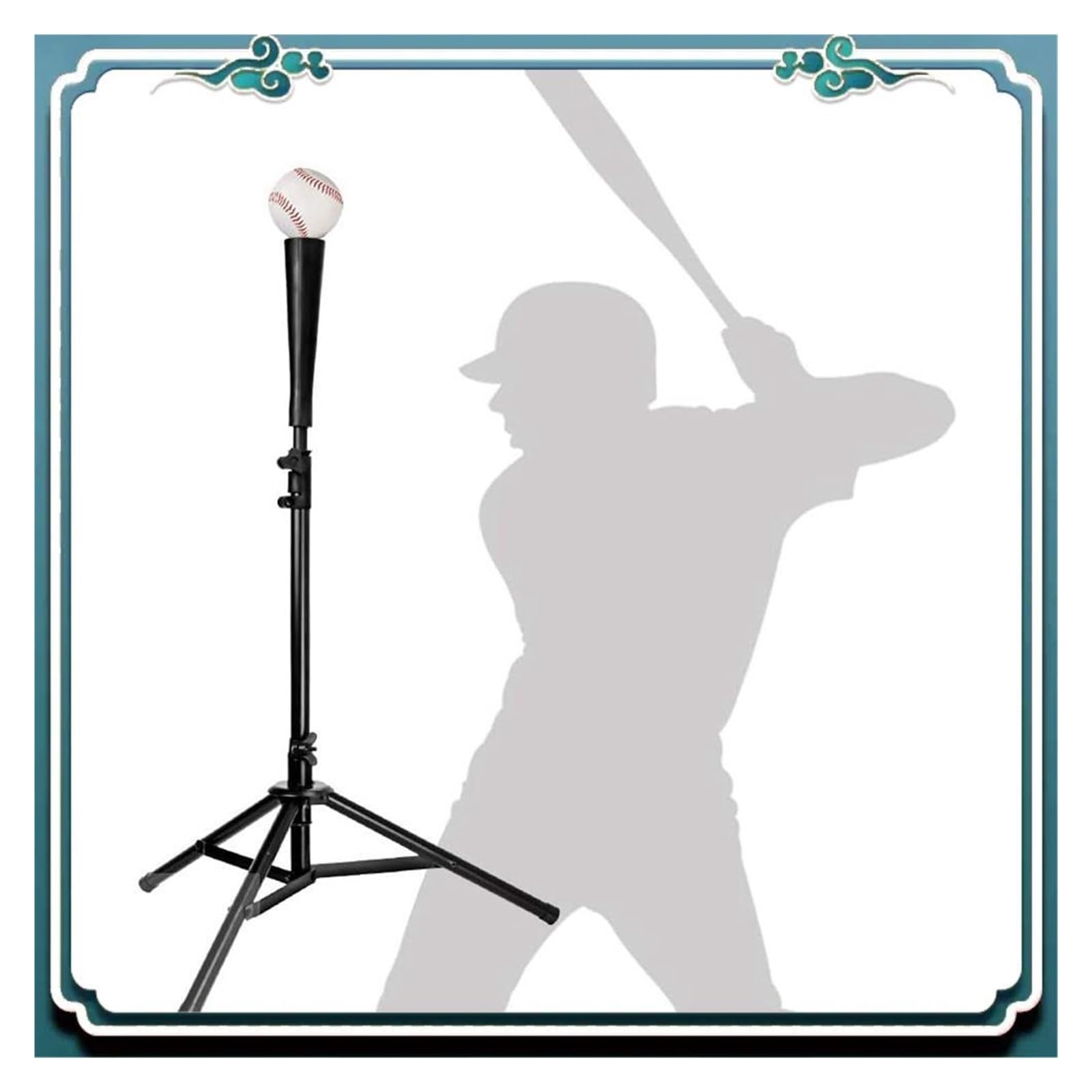 Béisbol Batting Tea de Golpe Trípode tee de bateo béisbol y sóftbol, ​​tee Goma Ajustable, trípode Entrenamiento, Equipo práctica