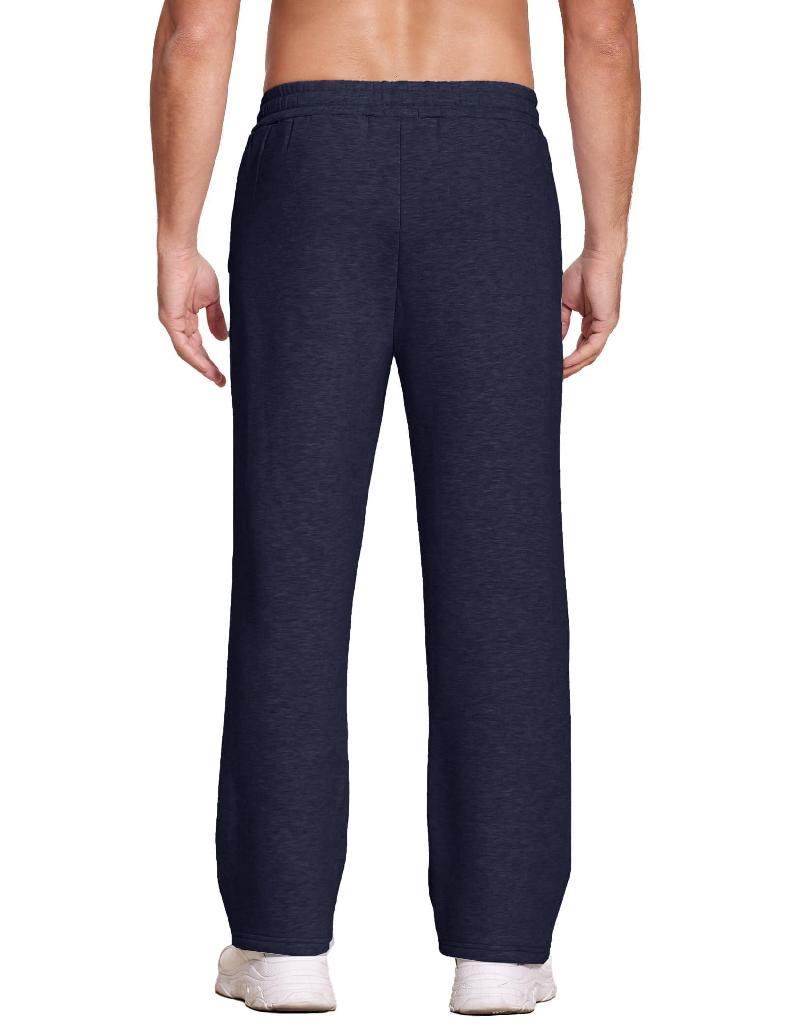 PINSPARK Pantaloni da jogging da uomo in cotone, pantaloni sportivi Baggy, invernali, termici | Pantaloni da allenamento in pile, con calda imbottitura, con tasche, per jogging, fitness, allenamento, tempo libero
