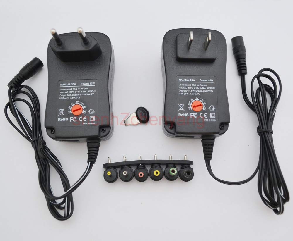 10pcs 30W Universal AC Wall Plug in Power Adapter 3v 4 5v 5v 6v 7 5v 9v 12v