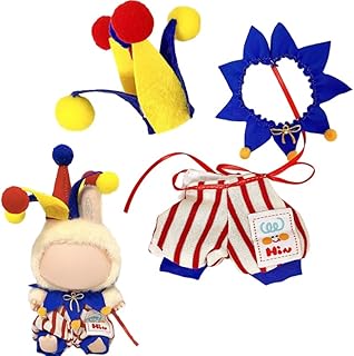 Clothes for Labubu Circus 3-Piece Outfit Set - Soft Fabric,Funny Style w...