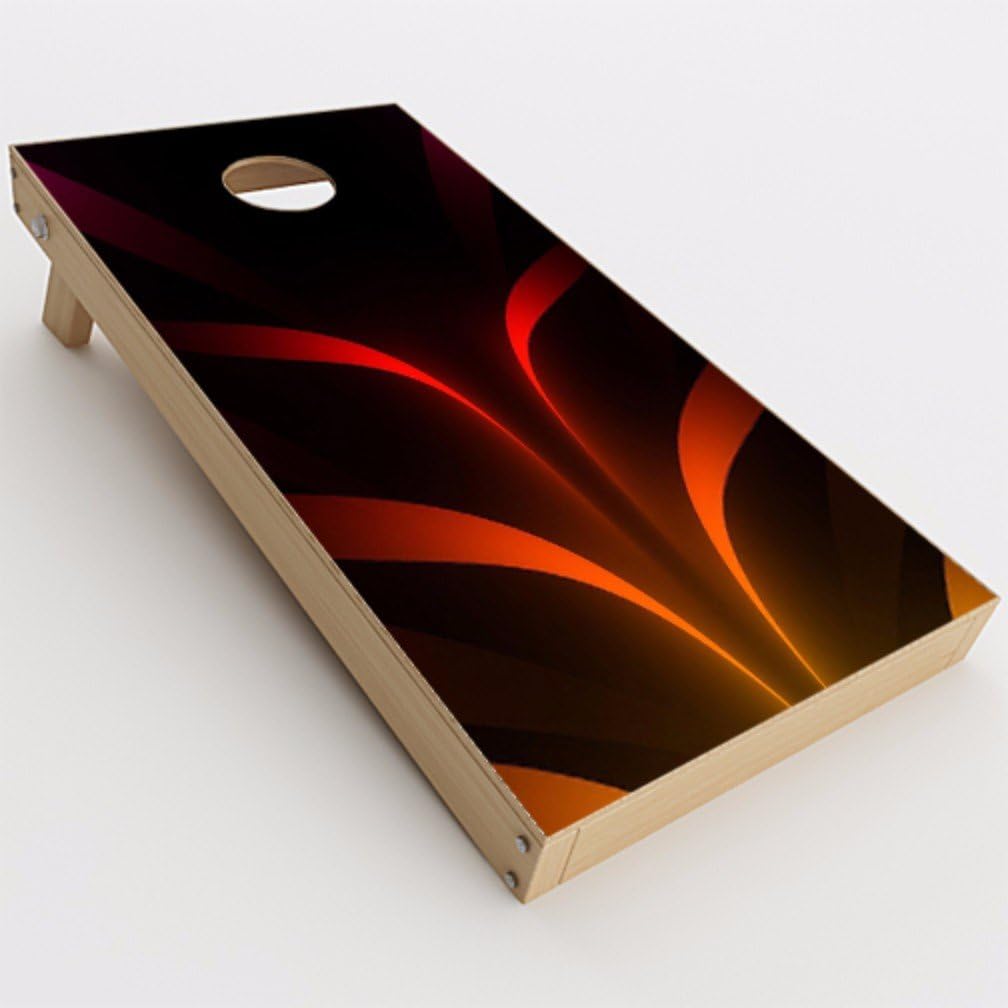 itsaskin1 Skin Decal Vinyl Wrap for Cornhole Game Board Bag Toss (2xpcs.) / Red Orange Abstract