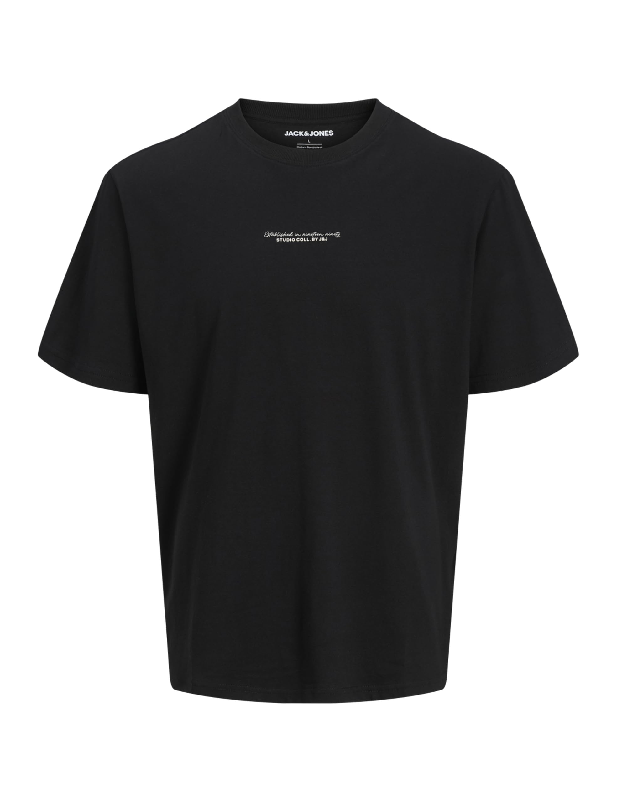 JACK & JONES Jjrikkie Tee SS Crew Neck, Black, M