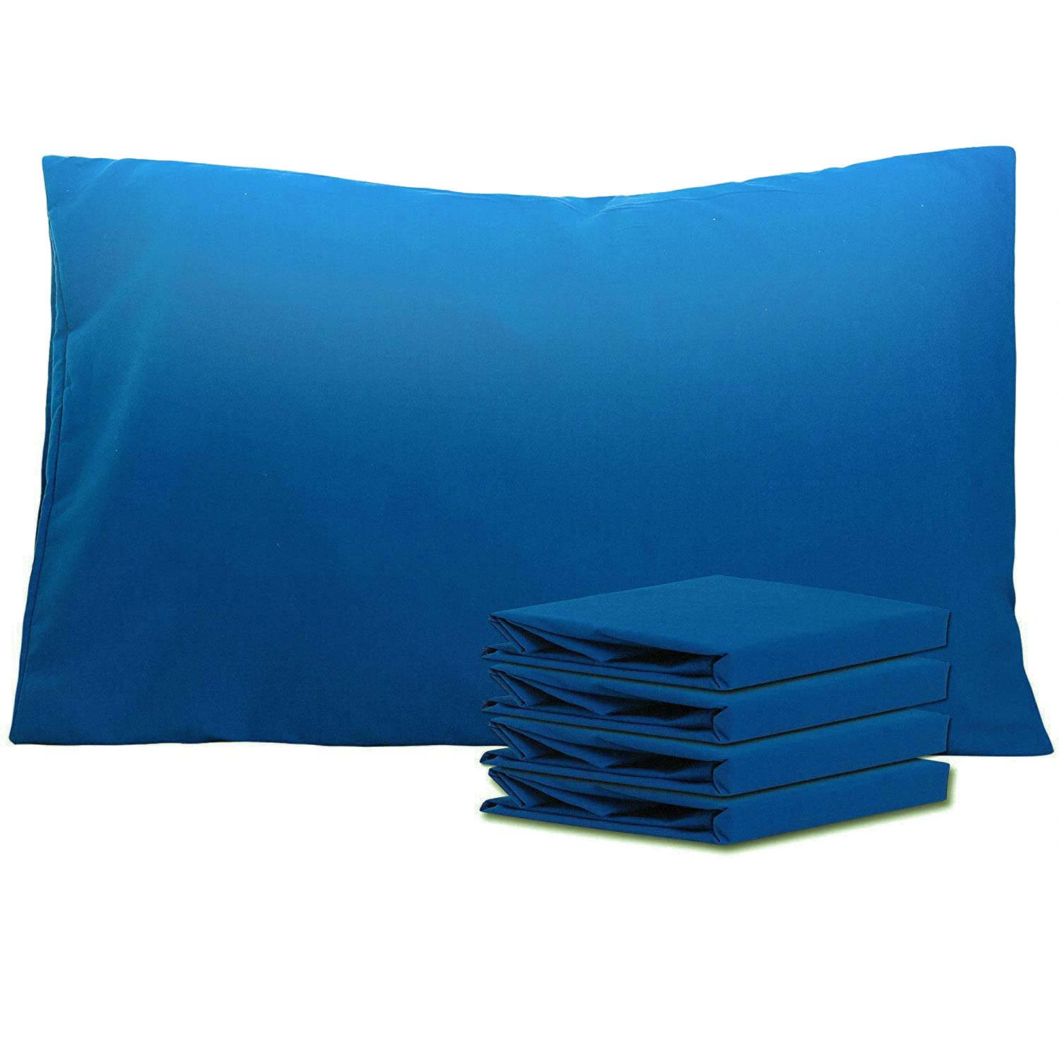 NTBAY Queen Microfiber Pillowcases, 4 Pack, 20 x 30, Royal Blue | Soft Brushed Microfiber with Envelope Closure, Set of 4 Queen 20 x 30 Inch Pillowcases, Pillow Inserts Not Included