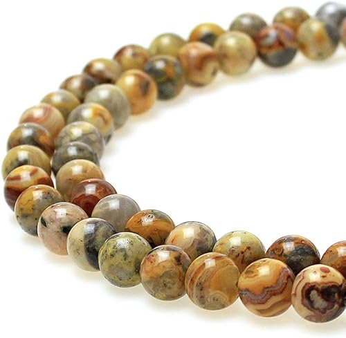 Miniatura 10 de JARTC Los más vendidos Cuentas naturales ágata roja seis palabras mantras cuentas redondas sueltas para hacer joyas DIY pulsera collar (0.315 in)