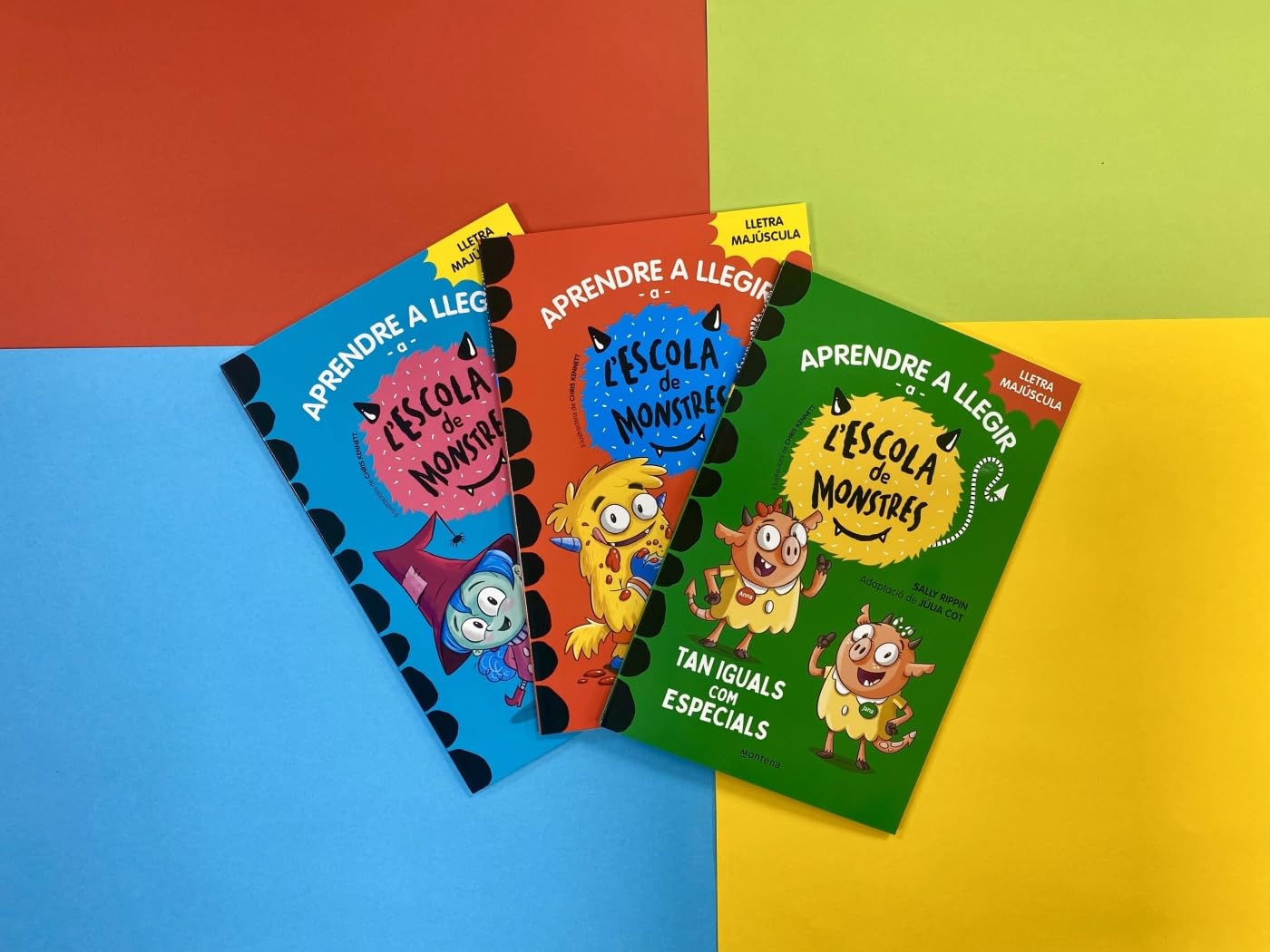 Aprendre a llegir a l'Escola de Monstres - Pack amb els llibres 1, 2 i 3: Amb lletra MAJÚSCULA (llibres per a nens a partir de 5 anys)