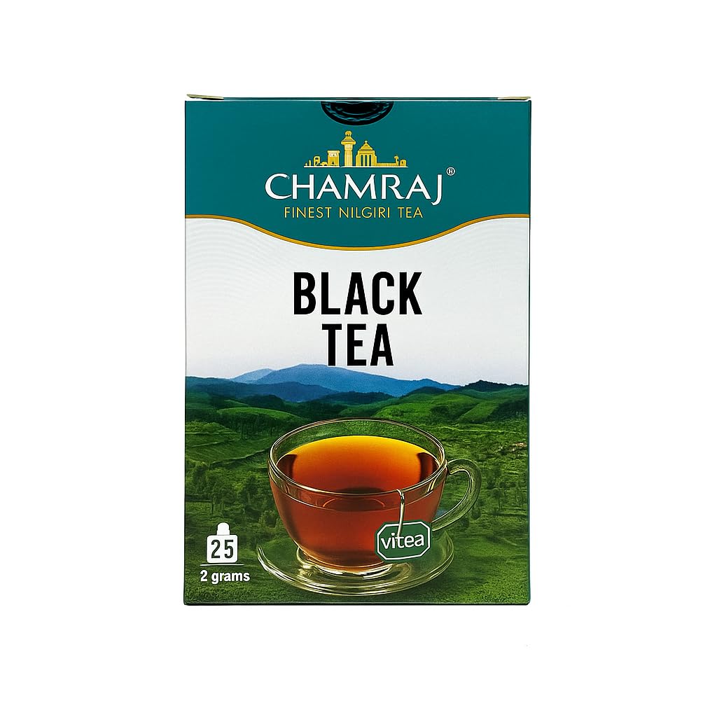 HONEYBEE TEA | Black Tea | 25 Dip Tea Bags of 2 grams each | Pack of 6 | Total 300 g | Finest Nilgiri Tea