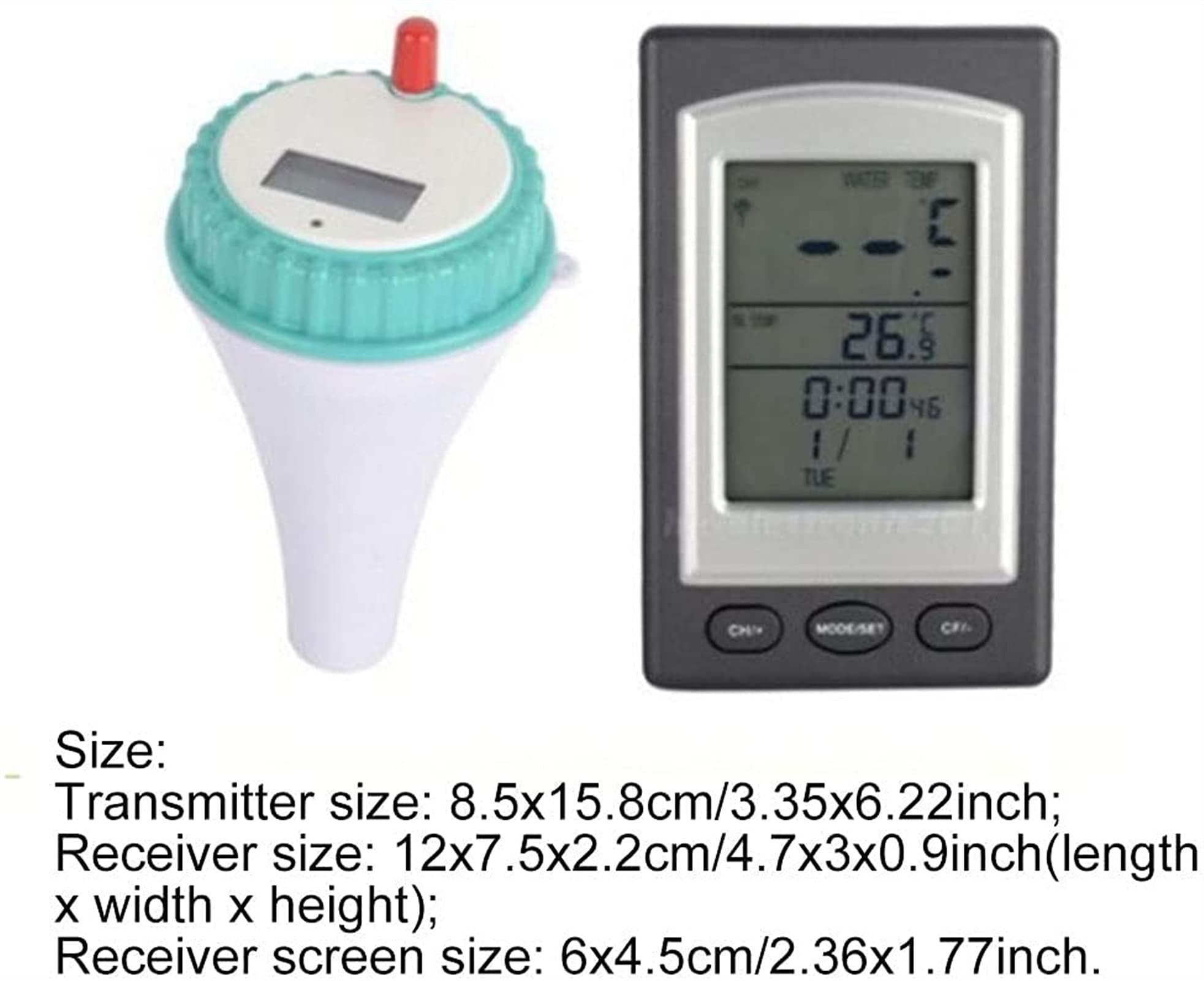 Termometr bezprzewodowy zdalny cyfrowy wskaźnik temperatury wody z wyświetlaczem LCD