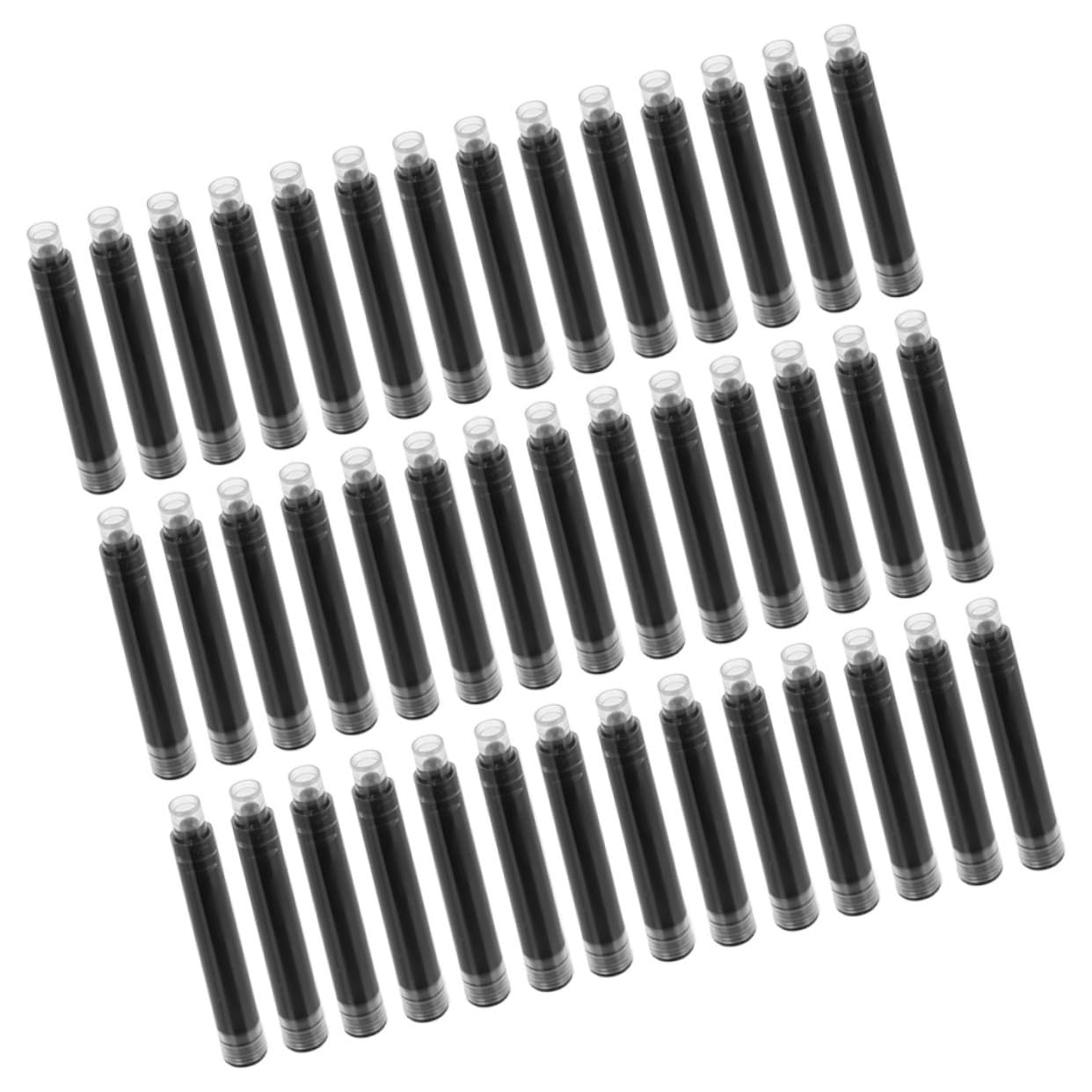 200 Pezzi Refill Inchiostro per Penne Stilografiche Nere Ricariche Pratiche e Compatibili per Uso Ufficio e Scuola