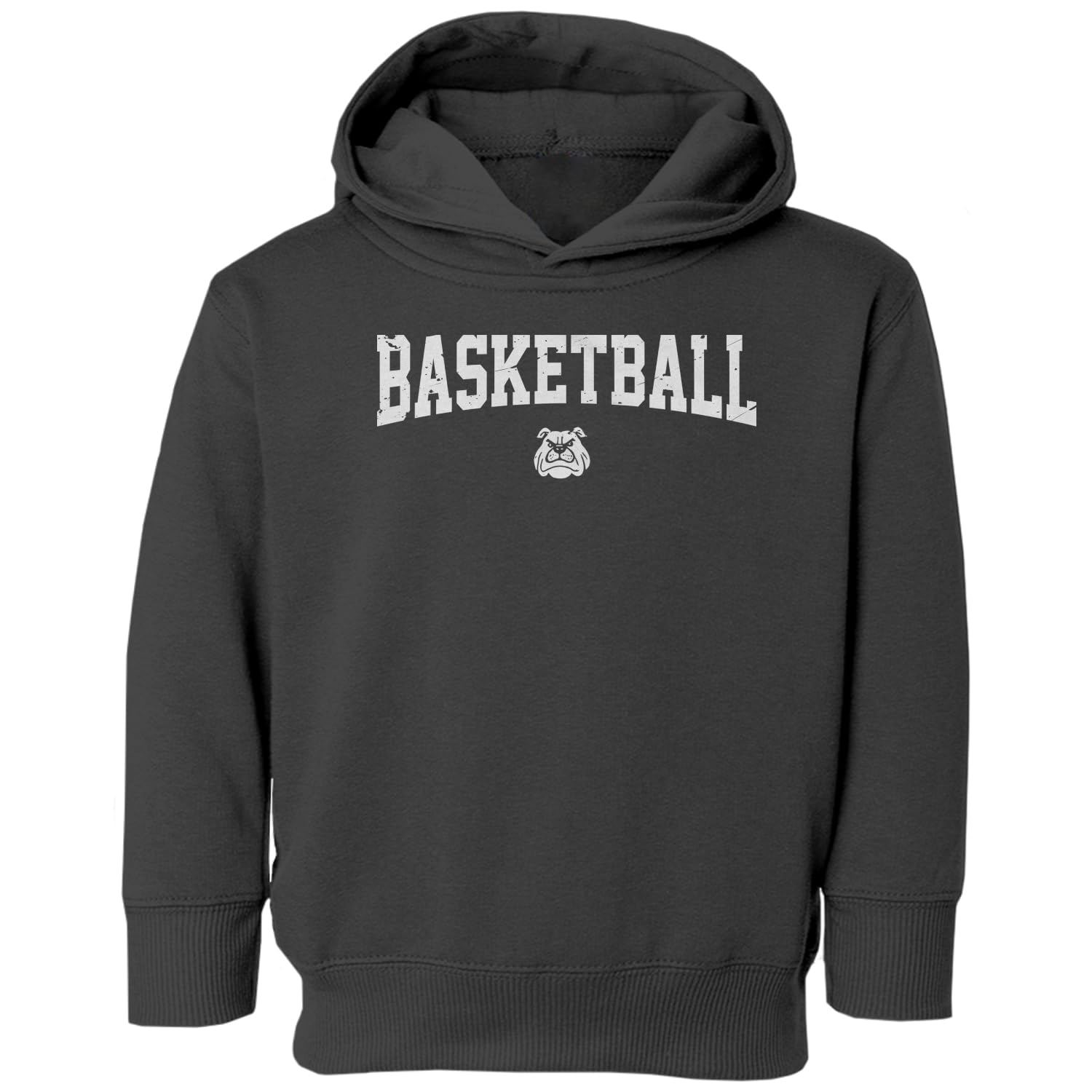 DREAM EVERLY Vintage Basketball Des Moines Apparel - Bulldog Fans Toddler Hooded Sweatshirt (Black, 5T)