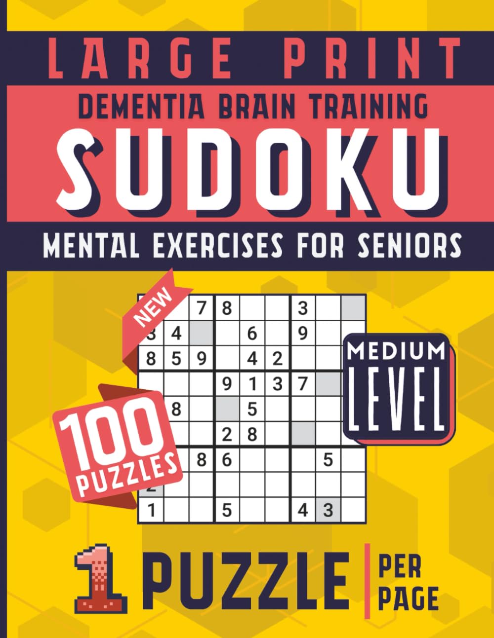 Dementia Brain Training Sudoku: Medium Large Print Mental Exercises For Seniors
