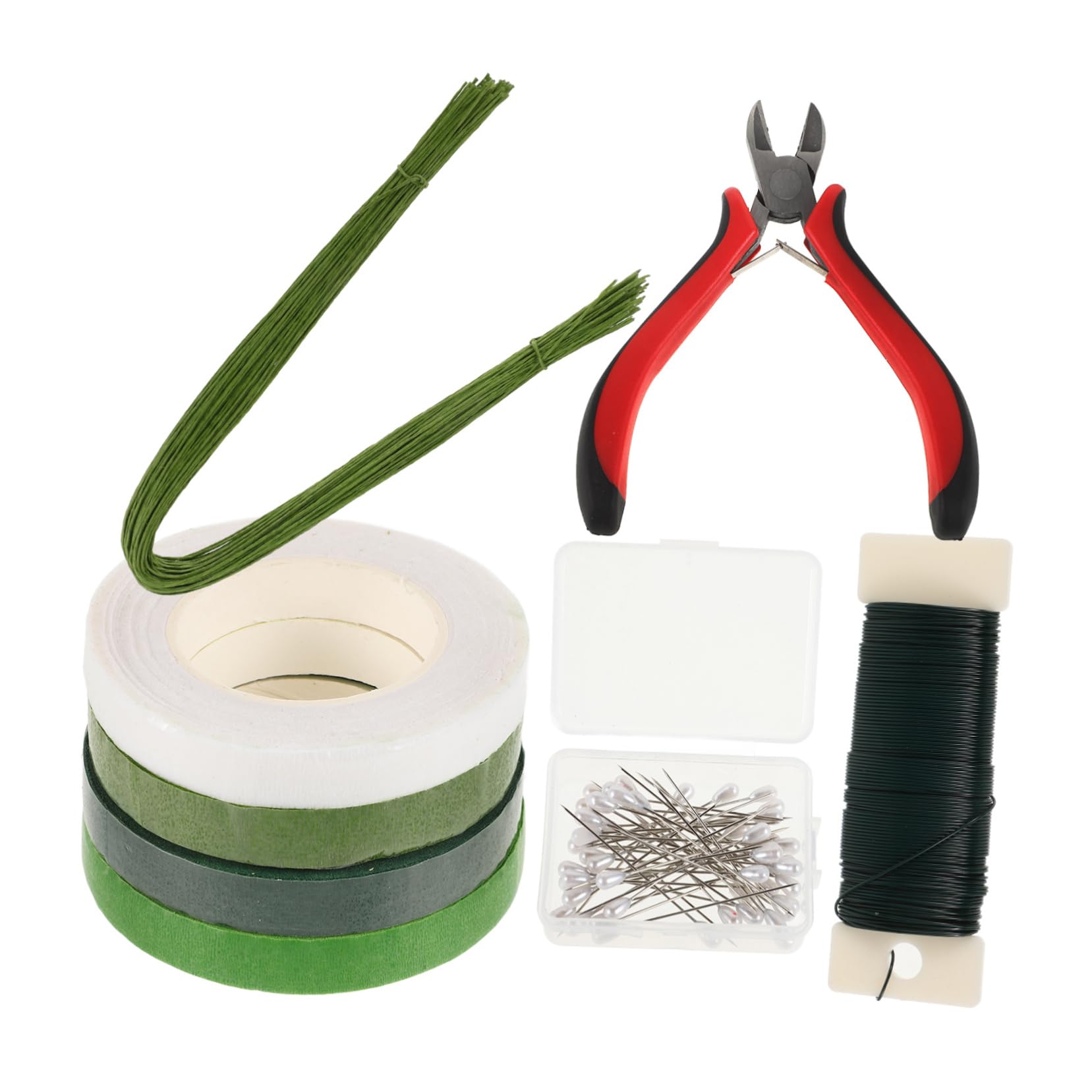 ARTIBETTER Floral Arrangement Tools Kit Paper Vine Rose Material Wire Scissors for DIY Decor