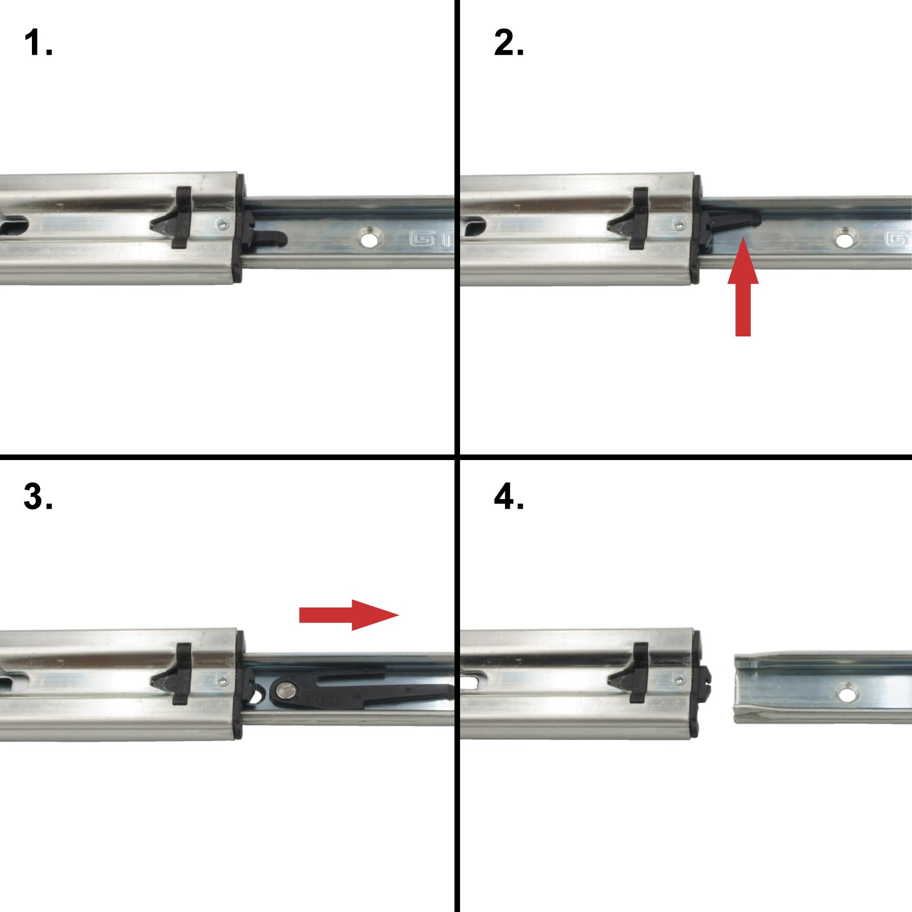 BRESKO 1 Paar (2 Stück) Schwerlastauszug 30 – 100 cm 100 kg Traglast Schwerlastschiene Schubladenschiene Vollauszug Schwerlast Kugelführung (1000 mm)