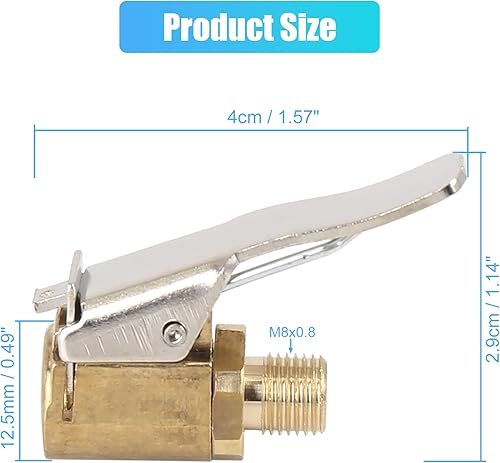 Miniatura 3 de X AUTOHAUX 2 unids Portabrocas de neumáticos con adaptador de clip, portabrocas de aire, inflador de neumáticos, bomba de compresor, accesorios de