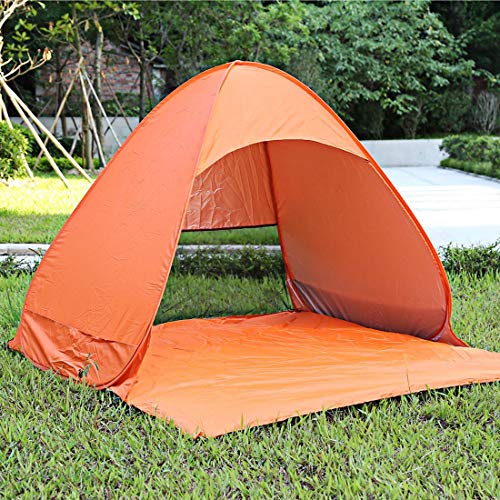 Carpa plegable automática para camping y playa naranja miniatura 2