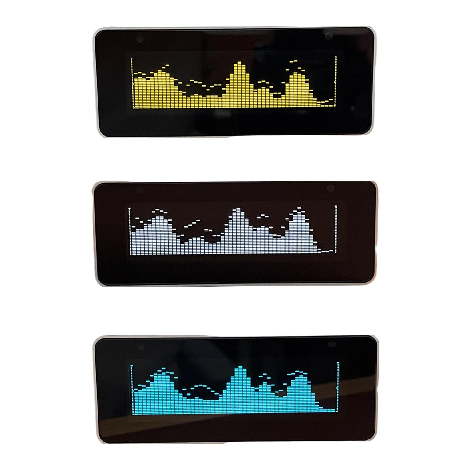 AK25664 Color Music Spectrum Clock Aluminiumgehäuse Mit Verbesserter Firmware Und Eingabeoption Remote Kontrolliertes Auditorisches Display