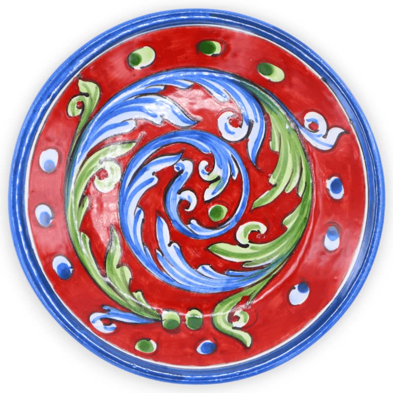 Plato de cerámica Caltagirone Sicilia Bedda de 20 cm hecho y pintado a mano