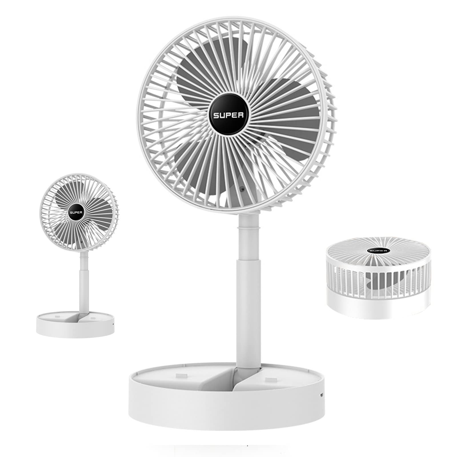 Gukasxi Desk Fan, USB Desk Fan, Desk Fan Silent, Stepless Speed Desk Desktop Fan Table Cooling Fan with USB-Powered, Quiet Operation, for Home Office Bedroom (White), (56548498)