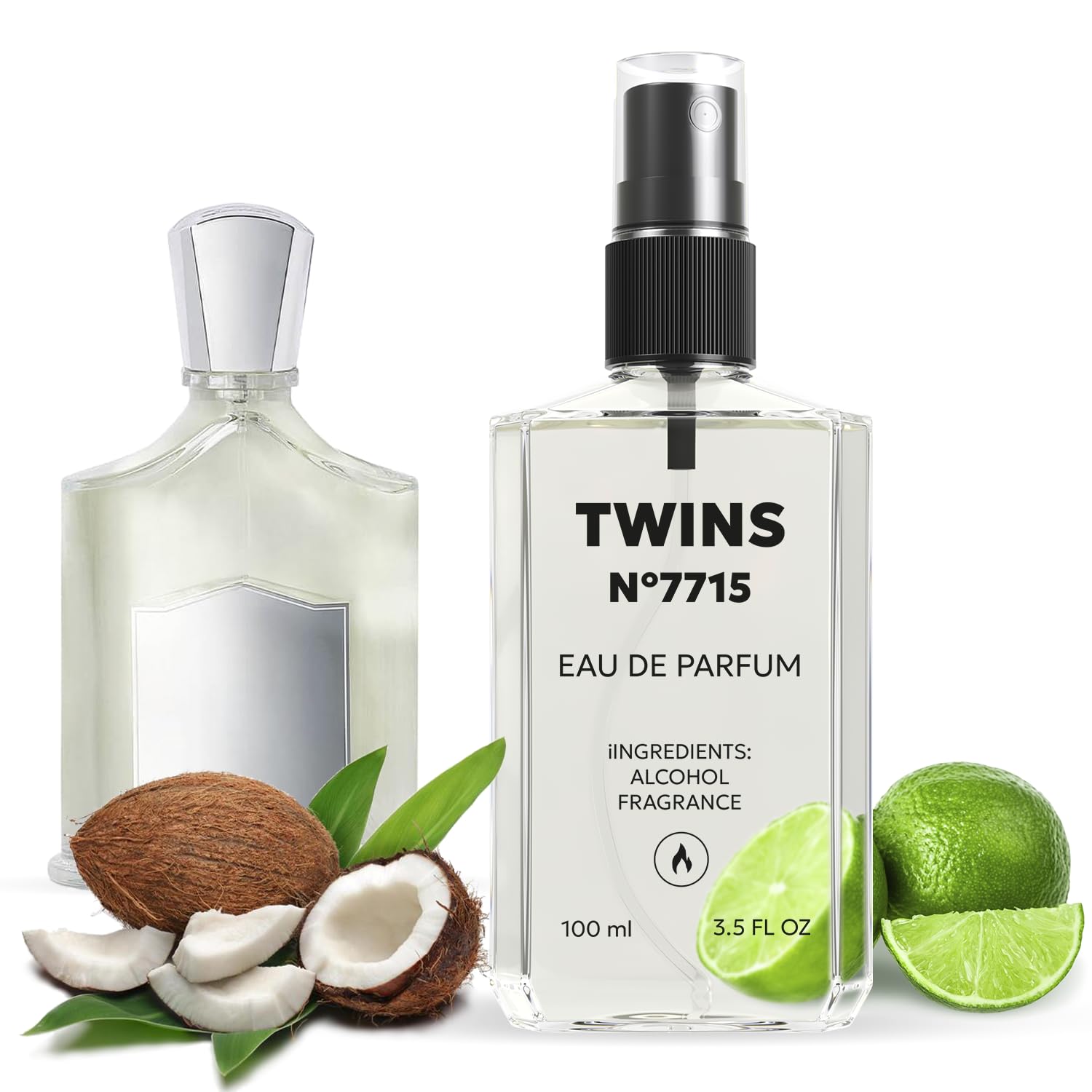 TWINS Impression of Virgin Island Water | Unisex Perfume for Women and Men Eau de Parfum | No.7715 | 3.4 Fl Oz / 100 ml