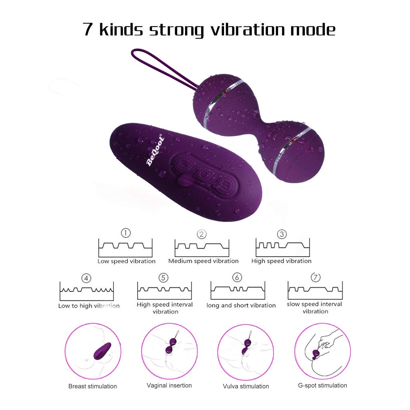 BEQOOL Liebeskugeln mit Vibration Bullet fr Sie G-Punkt und Klitoris  Stimulation,Vibro-Ei mit Kabellose Fernbedienung, Vibrationseier  Sexspielzeug fr Paare : Amazon.de: Drogerie & Krperpflege