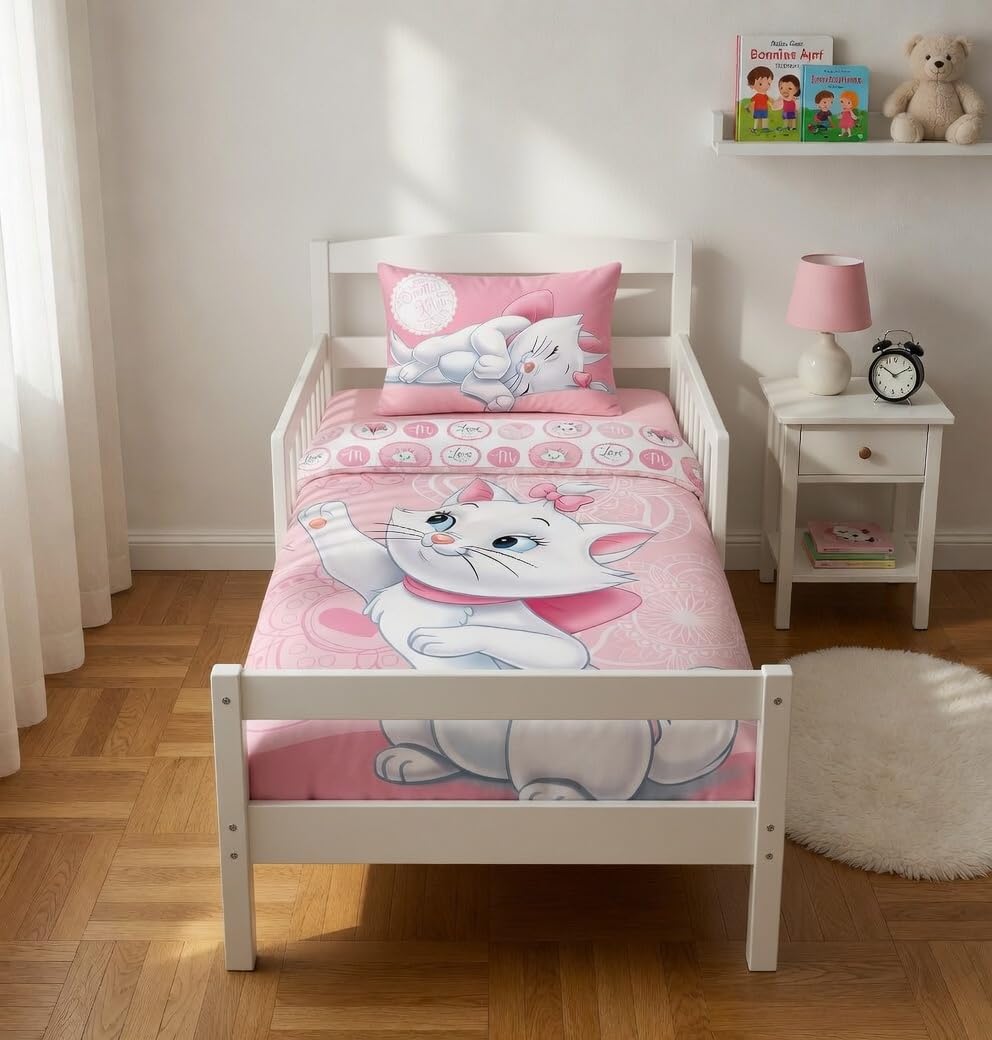 Marie Aristochats Parure de lit pour bébé 100 x 135 cm + 40 x 60 cm