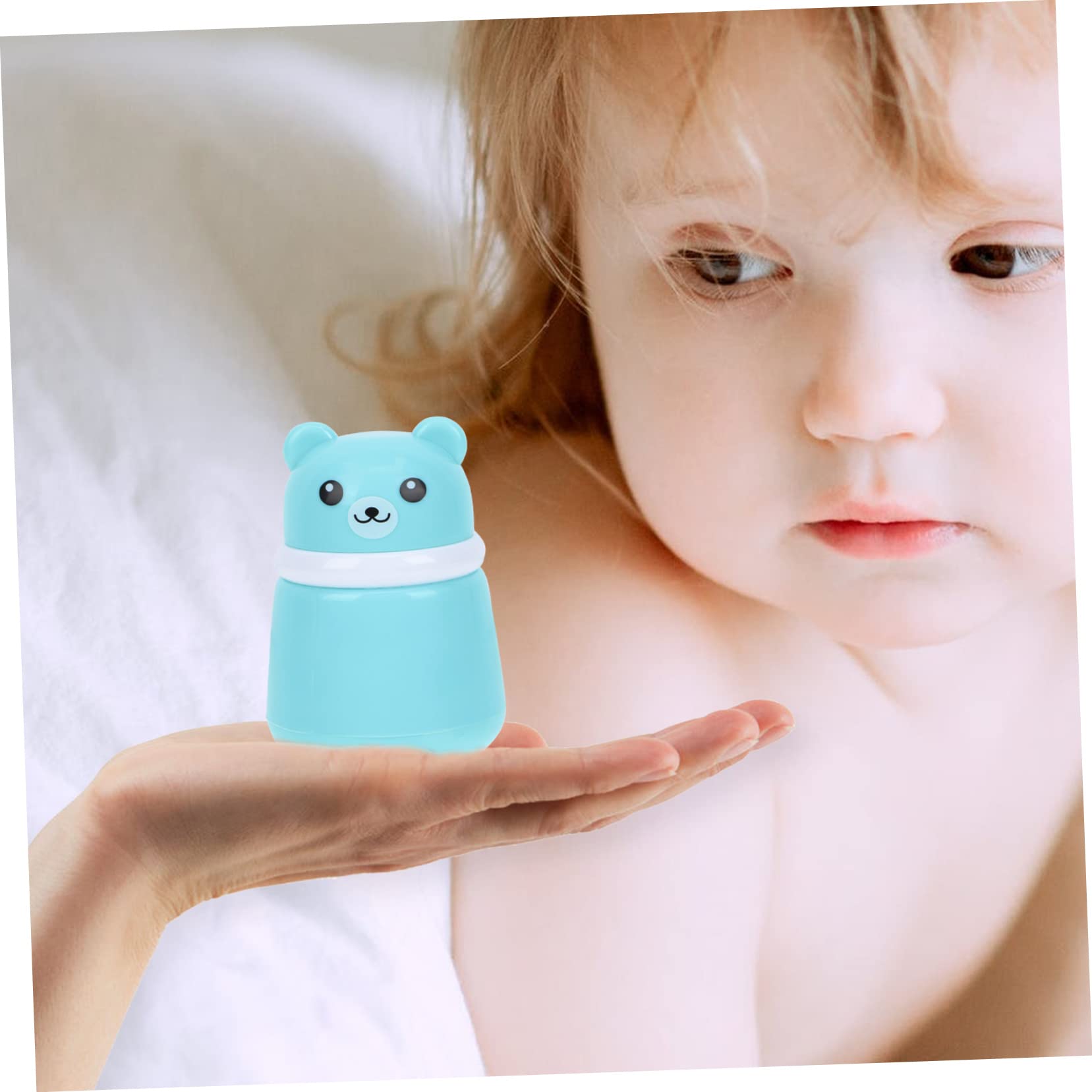 Babypuder Stift 2st Puderquaste Hautpflegepuder Fall Kosmetische Reisebehälter Puderapplikator Puder Dose Babypuder-box Behälter Für Säuglingspulver Behälter Für Schwamm Blue