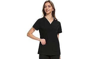 3-Pocketed Soft-Stretch Scrub Top for Women at Clearance