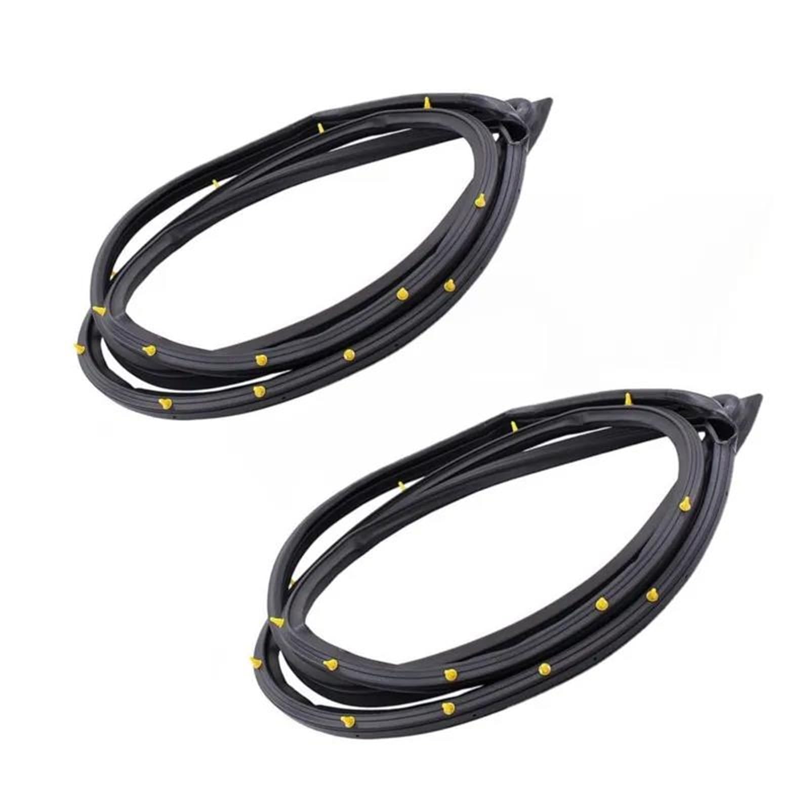 Hrqctim Rear Left And Right Car Window Seals Car Door Weatherstrip Moulding Seal Strip Front Rear Left Right For Civic Sedan 2006 2007 2008 2009 2010 2011(Rear Left And Right)