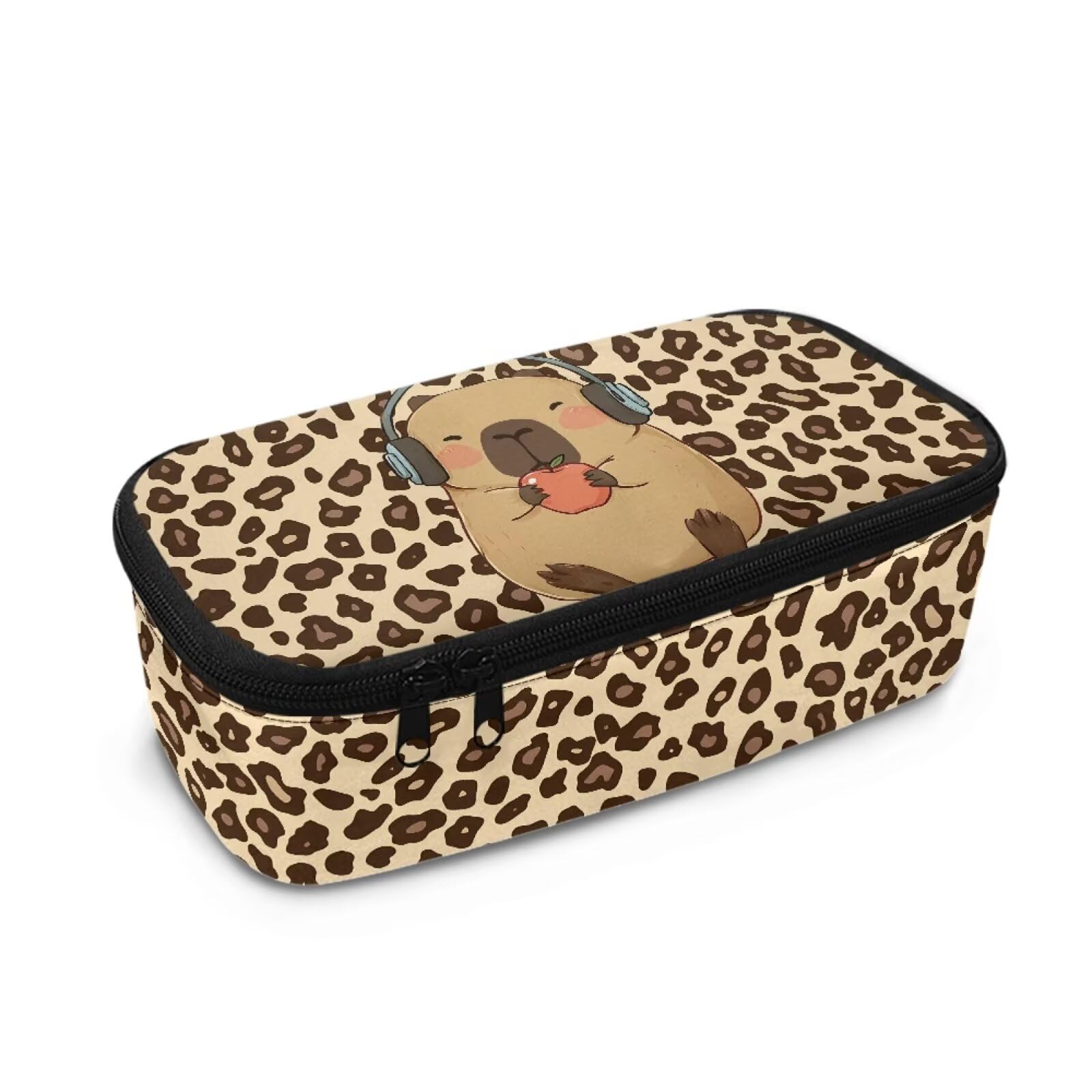 Dngkaoje Animal Capybara Pencil Case for School Boys Girls Large Pencil Box