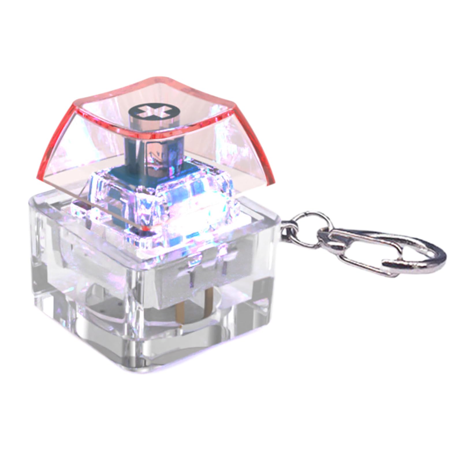 Hsyzygian A Led Illuminated Keyboard Clicks Keychain Keycap Tester For Dults Keyboard Clicks Led Light Keychain Toy Stress Relief Gadget