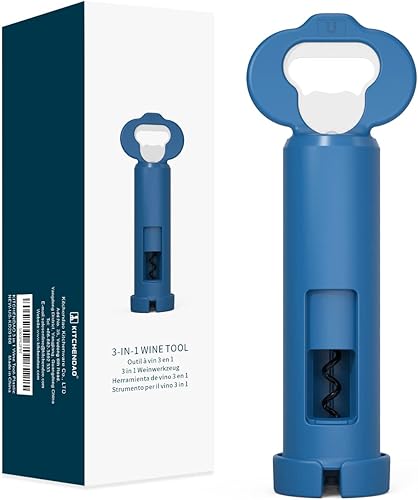 KITCHENDAO Abridor de botellas de vino de plástico