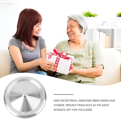 Miniatura 2 de DOITOOL Tapa de taza de acero inoxidable, tapa de taza de agua, tapa de sello de taza redonda, reemplazo para té, café, jugo, bebida, taza de leche,