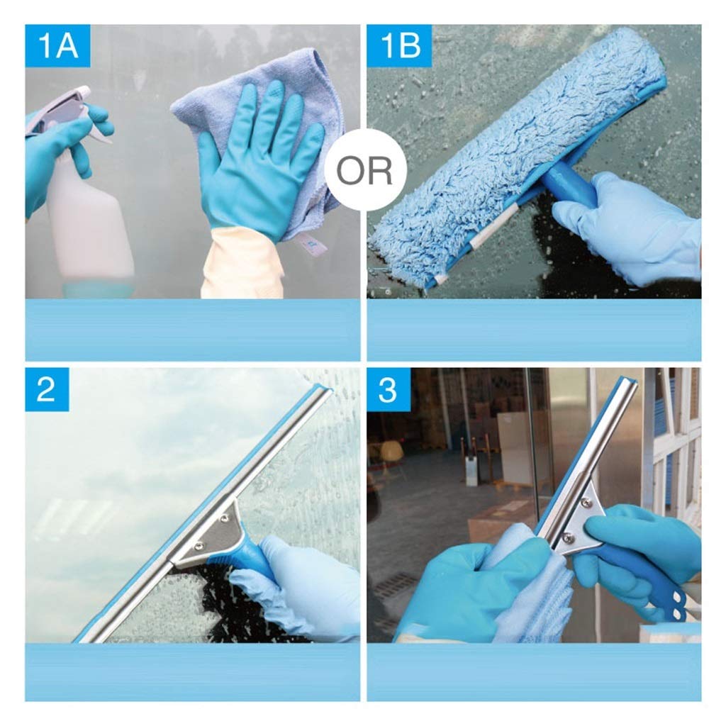 EFREINIGUNG Duschabzieher, Scheibenwischer - Gummi-Scheibenwischerblätter - Am Besten Zum Waschen, Trocknen, Im Bad, In Der Nasszelle Und Auf Dem Boden (Color : B, Size : Brush Head 40cm)